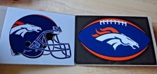 1 Broncos 4" FOOTBALL 1 Team Helmet Scrapbook Stickers