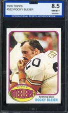 1976 TOPPS #522 ROCKY BLEIER ISA 8.5 STEELERS *ADT5706