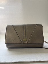 Neiman Marcus Brown Leather Evening Bag