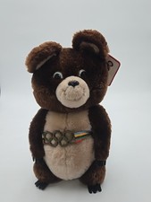 Vintage 1980 Moscow Olympics Mascot Misha Teddy Bear Plush 12" Stuffed Toy USSR