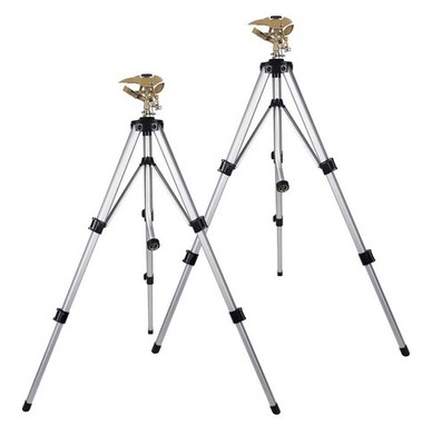 Set 2 Biswing Large Impact Sprinkler Head on Tripod Base, Adjustable Zinc Alloy