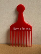 Navy Is For Real Red Promo Hair Pick Comb