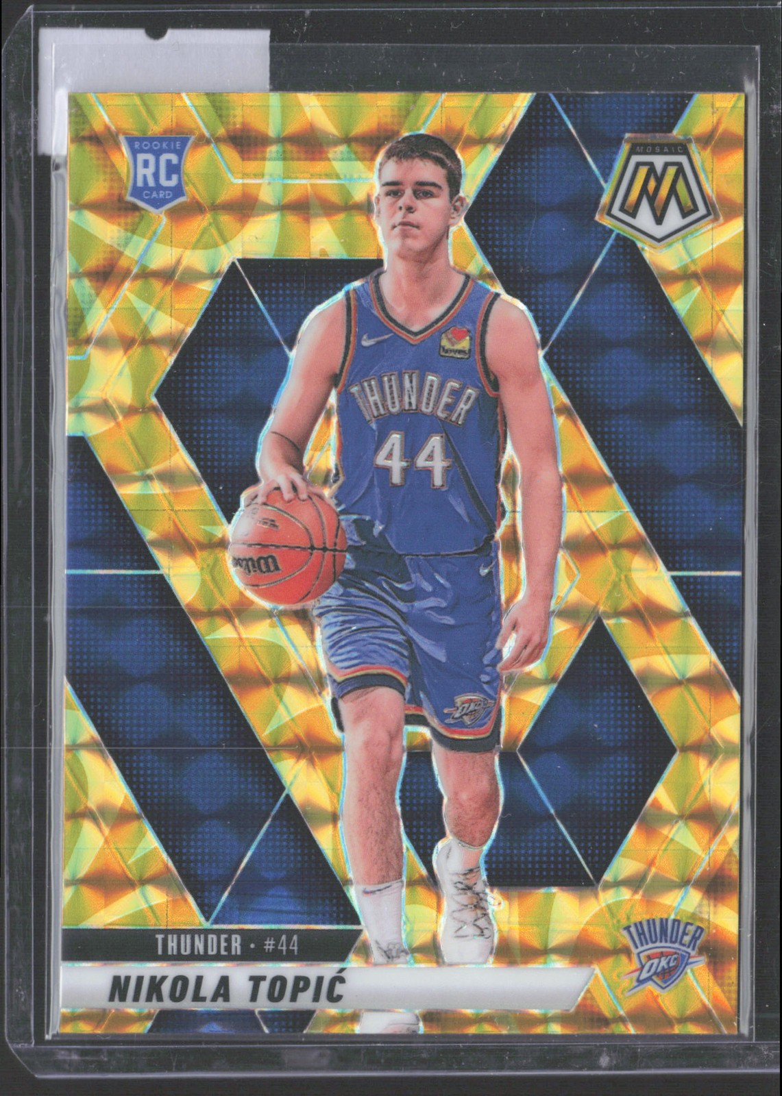 Nikola Topic 2024-25 Panini Mosaic Reactive Yellow Mosaic #242 RC