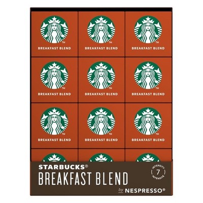 STARBUCKS Breakfast Blend Medium Roast für NESPRESSO (12 x 10 Kapseln)