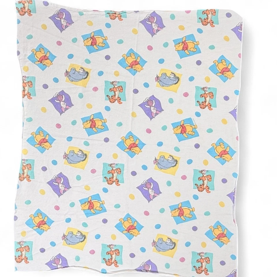 Beacon Vintage Winnie The Pooh Receiving Blanket Cotton Disney Baby 4 Avail USA - Image 2 of 4