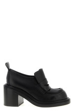 MOSCHINO Olivia 90mm Black Leather Loafers New Authentic