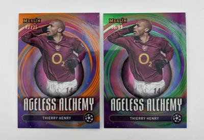 24-25 Topps Merlin - Thierry Henry #AA18 Ageless Alchemy /25 & /99 - Arsenal