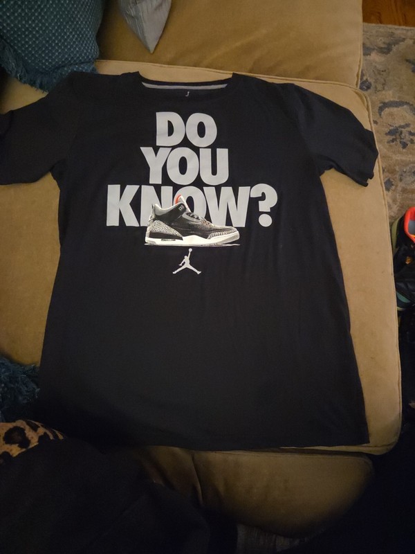 Nike Jordan Retro 3 "Do You Know?" T-Shirt Black Men's