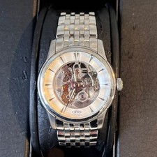 ORIS 7670 Artelier Skeleton Dial Automatic Men's Wristwatch From Japan working