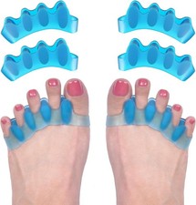 ROOCKE 4 Pcs Gel Toe Spacers for Women,Correct Hammer Bunion Blue