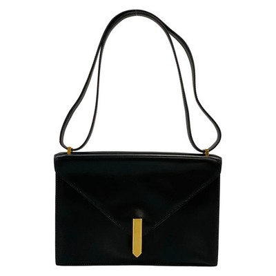 HERMES Alcazar Black Box Calf Circle D Shoulder Bag