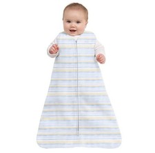 HALO Innovations SleepSack Wearable Blanket Micro Fleece - Multi Stripe Blue L