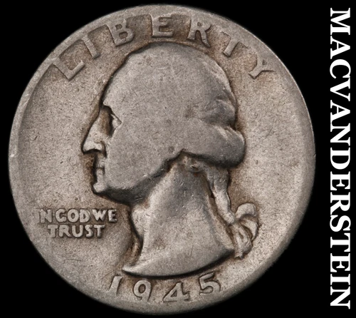 1945 Washington Quarter- Silver- Scarce Better Date No Reserve #J2130
