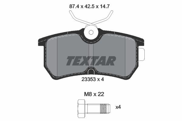 Textar Textar BremsbelÄGe Hinten Ford Focus DAW DBW Focus Kombi DNW Stufenheck D-image