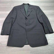 Hugo Boss Blazer Mens 40R Black Einstein Sigma Virgin Wool Made in USA 3 Button