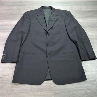 Hugo Boss Blazer Mens 40R Black Einstein Sigma Virgin Wool Made in USA 3 Button