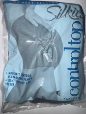 SILKIES CONTROL TOP PANTY HOSE SHEER LIGHT LEG SUPPORT SMALL TAUPE