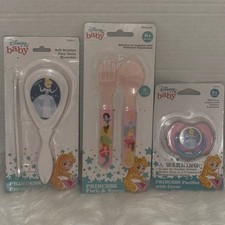Disney baby bundle pacifier eating utensils brush set Disney princess