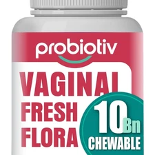 Chewable Vaginal Probiotics for Women 10 Billion CFU + Organic Prebiotics — S...