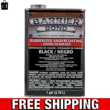 Barrier Bond Black Rubberized Undercoating - Excellent Sound Deadener, 1 Gallon