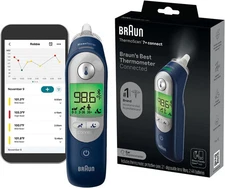 Braun ThermoScan 7+ Connect Ear Thermometer, Age‑Precision, App‑Compatible.