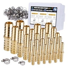 26PCS Brass Hose Barb Fitting,Barb Splicer Mender Hose 26pcs barb splicer