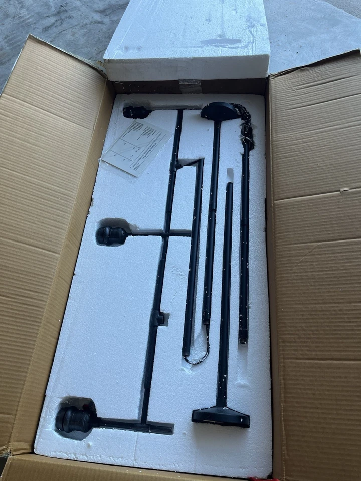 Pottery Barn Glass Globe 3-Light Linear Chandelier Bronze - Image 4 of 4