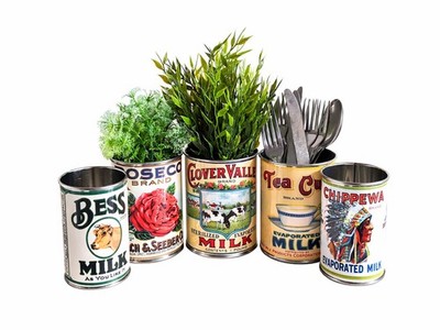 Vintage Replik Lebensmittel Blechdose Besteckhalter, Hochzeit Blumen Requisiten Geschenke Sie Ihn