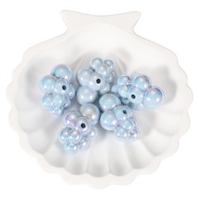 5 sztuk koralików chmurkowych, 33 x 22 mm akrylowe koraliki dystansowe w kształcie chmury, jasnoniebieskie