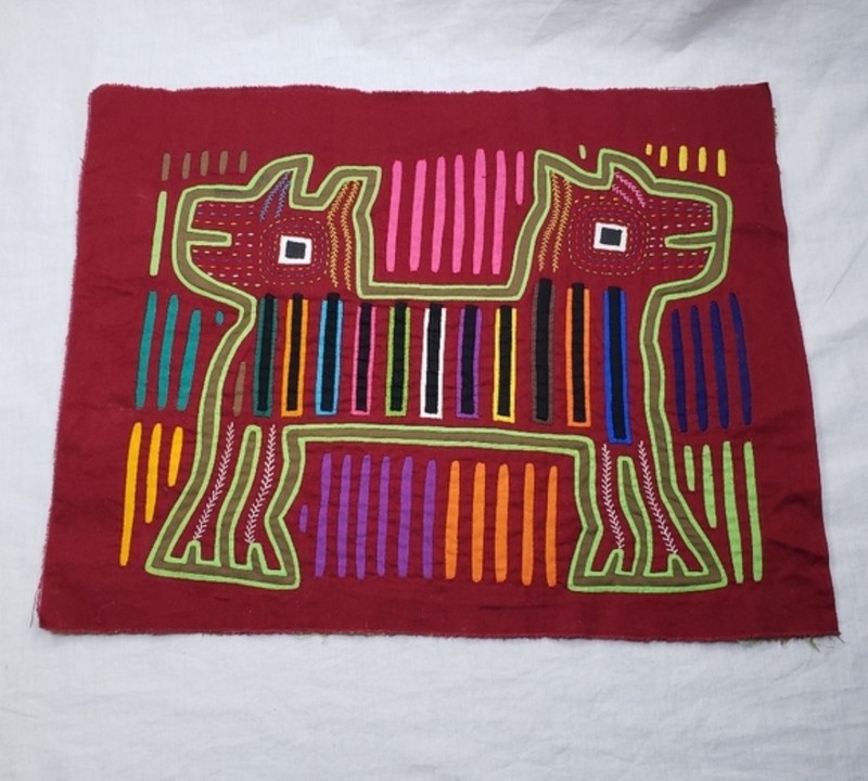 Vintage Handcrafted Kuna Mola Tapestry 
