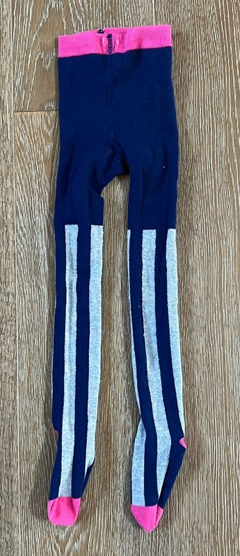 Mini Boden Girls Blue Gray Cotton Blend Tights Size 5-6