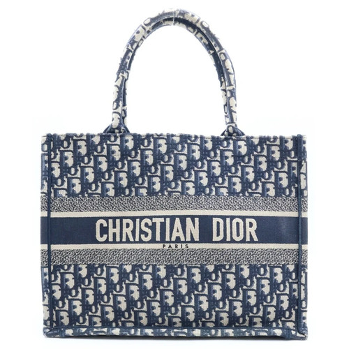 Christian Dior Book Tote Medium Navy Women's Bag #BRG2220