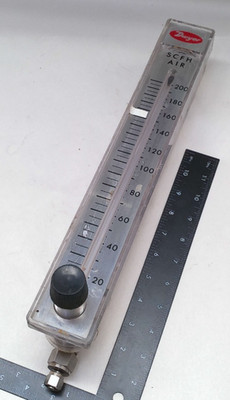 Dwyer SCFH Air Gas Flow Meter RMC Series  Large 10/11'' 20-200 Scale - USED