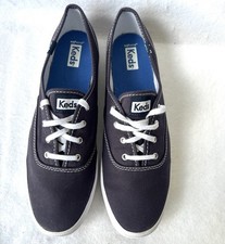 Keds Womens 9.5 Champion Originals Canvas Lace-Up Sneakers Navy Blue White EUC