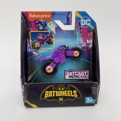 Fisher-Price Batwheels Batcast Metal Bibi Batgirl Die-cast Motorcycle 1:55 Car B