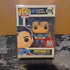 Funko POP! DC Superman #1 #215 2017 Fall Convention NYCC + Protector