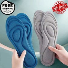 4PCS Memory Foam Insoles Arch Support Shoe Inserts for Men Women Comfort