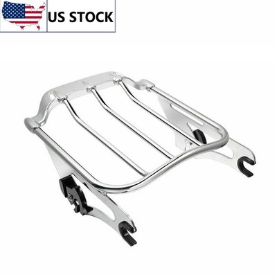 For Harley Touring 2009-2026 Models Detachable 2-Up Luggage Rack Cargo Mount