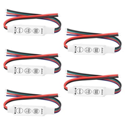 Mini Led RGB Controller 3 Keys Led Strip Light Brightness Dimmer Controller S...