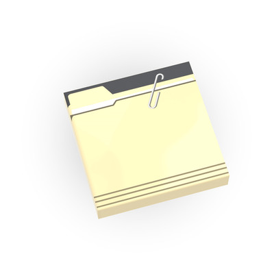 File Folder w/Paperclip - Files - Business Office - Custom Printed  - Brick City