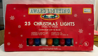 Award Lighting Indoor/Outdoor Christmas Lights Very Good Vtg. Condition Read