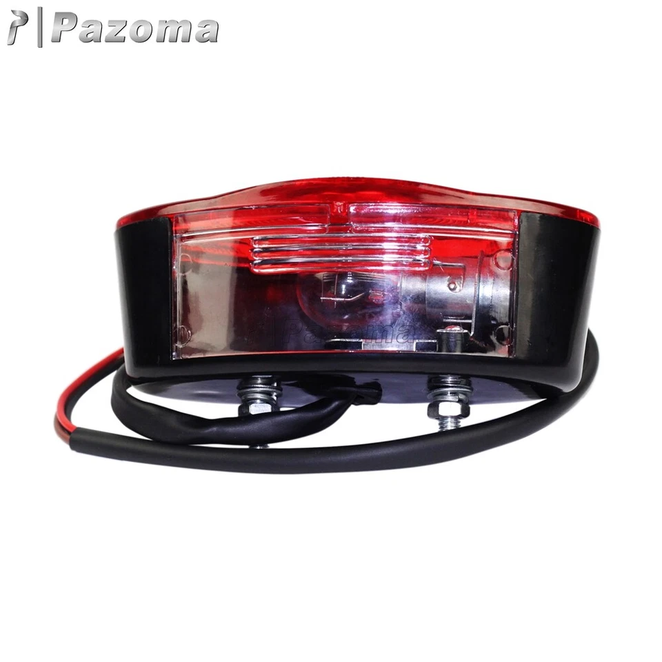 Soporte de matrícula de freno lámpara de luz trasera para motocicleta crucero chopper bobber Foto 2 de 4