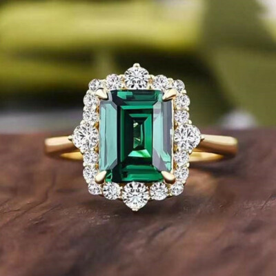 Gorgeous18k yellow gold plated Rings Women Cubic Zirconia Jewelry Size 6-10