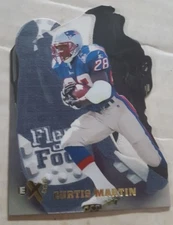 1997 E-X2000 Fleet of Foot New England Patriots Football Card #5 Curtis Martin