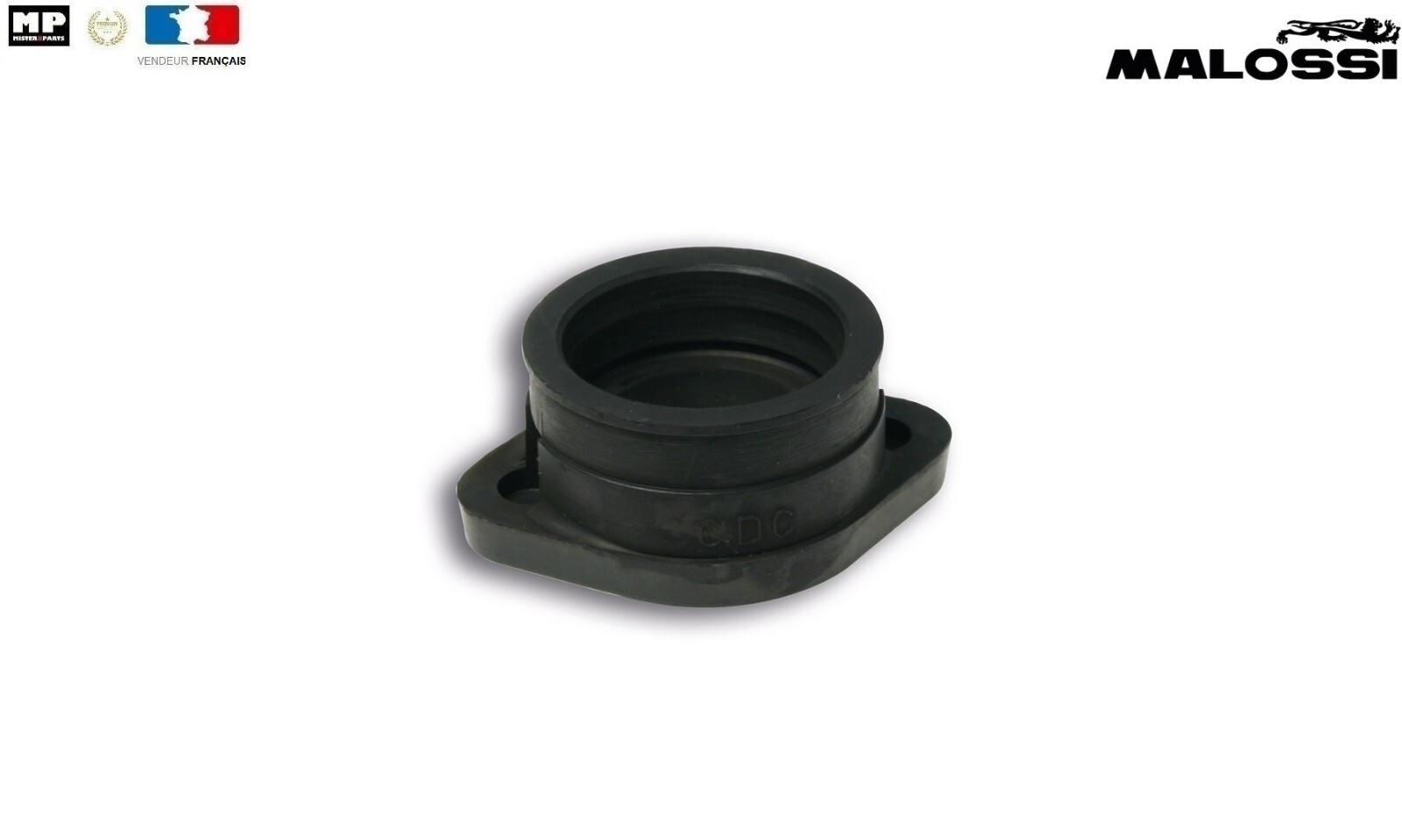 Pipe d'admission Malossi diametre 34mm entraxe 65-77 pour montage de carburateur gros volume