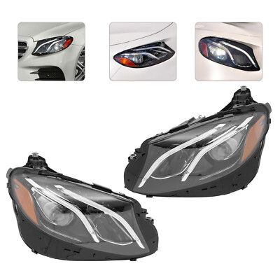 Left+Right Headlight For 2017-2020 Mercedes-Benz E-Class E300 W213 LED Headlamps