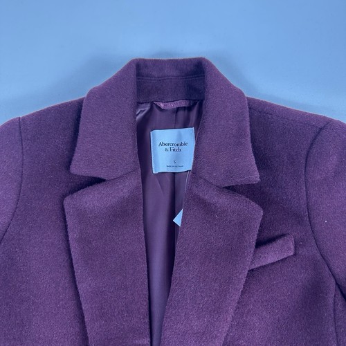 Abercrombie & Fitch Womens Classic Blazer Size Small Burgundy Red One Button  - Picture 4 of 9