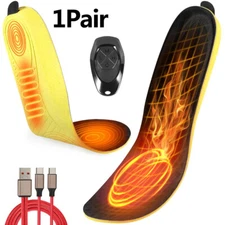 Cuttable Electric Heated Insoles USB Feet Heater Foot Pads Winter Warmer Insole
