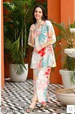 Women's Trendy Printed Crepe Straight CO-ORD SET  cord sets for summer