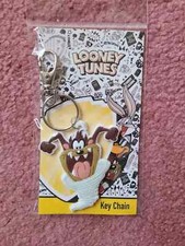 LOONEY TUNES TAZ Keychain Rubber Body Metal Key Ring Clip backpack CHAIN